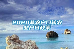 2020非农户口转农业户口政策