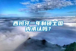 西班牙一年制硕士国内承认吗？