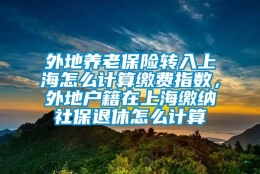 外地养老保险转入上海怎么计算缴费指数，外地户籍在上海缴纳社保退休怎么计算