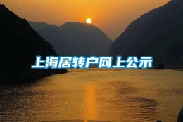 上海居转户网上公示