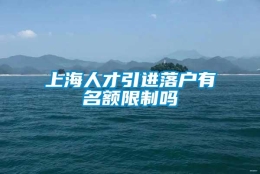 上海人才引进落户有名额限制吗