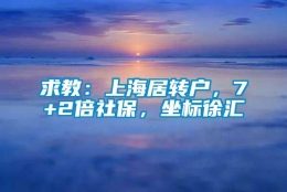 求教：上海居转户，7+2倍社保，坐标徐汇