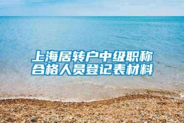 上海居转户中级职称合格人员登记表材料