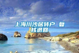 上海川沙居转户 复核退回