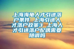 上海海龟人才引进落户条件 上海引进人才落户政策3 上海人才引进落户配偶需要随调吗