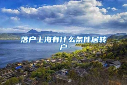 落户上海有什么条件居转户