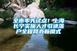 全市率先试点！上海长宁实施人才引进落户全程网办新模式