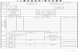 2022年上海市居住证积分申请表下载