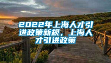 2022年上海人才引进政策新规，上海人才引进政策