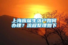 上海应届生落户如何办理？流程整理如下