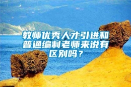 教师优秀人才引进和普通编制老师来说有区别吗？