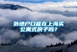 外地户口能在上海买公寓式房子吗？