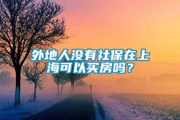 外地人没有社保在上海可以买房吗？