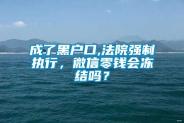 成了黑户口,法院强制执行，微信零钱会冻结吗？