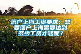 落户上海工资要求：想要落户上海需要达到多少工资才够呢？