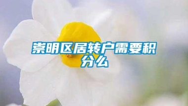 崇明区居转户需要积分么