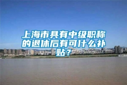 上海市具有中级职称的退休后有可什么补贴？