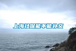 上海社保能不能补交