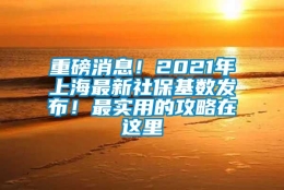 重磅消息！2021年上海最新社保基数发布！最实用的攻略在这里