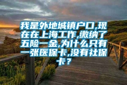 我是外地城镇户口,现在在上海工作,缴纳了五险一金,为什么只有一张医保卡,没有社保卡？