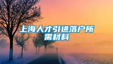 上海人才引进落户所需材料