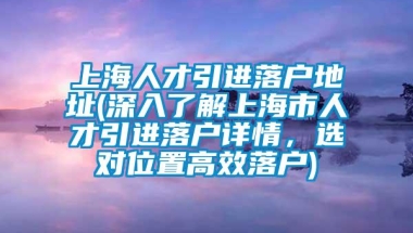 上海人才引进落户地址(深入了解上海市人才引进落户详情，选对位置高效落户)