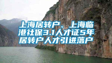 上海居转户、上海临港社保3.1人才证5年居转户人才引进落户