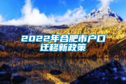 2022年合肥市户口迁移新政策