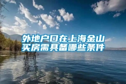 外地户口在上海金山买房需具备哪些条件