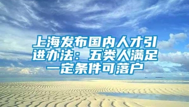 上海发布国内人才引进办法：五类人满足一定条件可落户