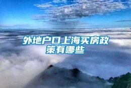 外地户口上海买房政策有哪些