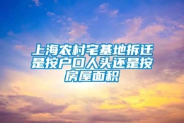 上海农村宅基地拆迁是按户口人头还是按房屋面积