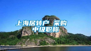 上海居转户 采购  中级职称