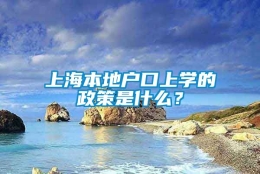 上海本地户口上学的政策是什么？