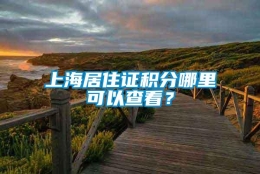 上海居住证积分哪里可以查看？