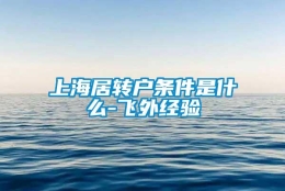 上海居转户条件是什么-飞外经验