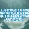 上海立信会计金融学院2022年非全日制审计硕士接收调剂通知（第三批）