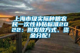 上海市级实际种粮农民一次性补贴标准2022：附发放方式、资金分配！