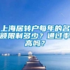 上海居转户每年的名额限制多少？通过率高吗？