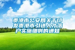 贵港市公安局关于印发贵港市引进人才落户实施细则的通知