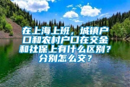 在上海上班，城镇户口和农村户口在交金和社保上有什么区别？分别怎么交？