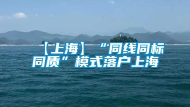 【上海】“同线同标同质”模式落户上海