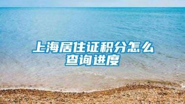 上海居住证积分怎么查询进度