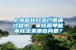 上海居转户落户申请过程中，审核税单能审核出来哪些问题？