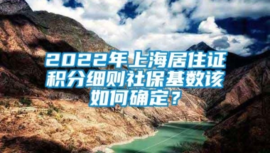 2022年上海居住证积分细则社保基数该如何确定？