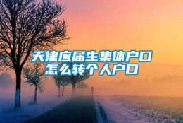 天津应届生集体户口怎么转个人户口