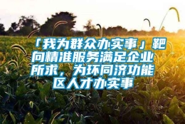 「我为群众办实事」靶向精准服务满足企业所求，为环同济功能区人才办实事