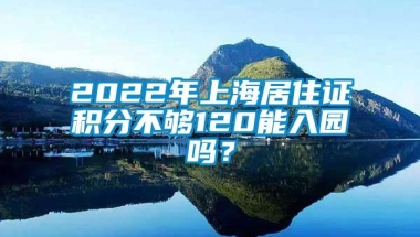 2022年上海居住证积分不够120能入园吗？