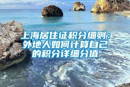 上海居住证积分细则：外地人如何计算自己的积分详细分值