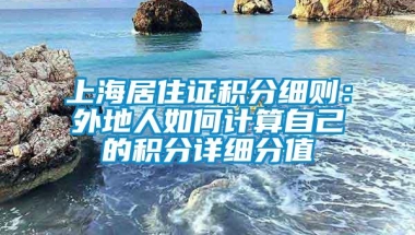 上海居住证积分细则：外地人如何计算自己的积分详细分值